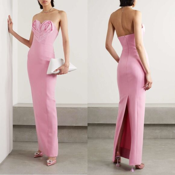 NWT CAROLINA HERRERA Strapless ruched crepe gown Size US 4 $4490